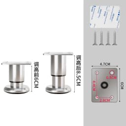 Stainless Steel Furniture Support Legs 38mm~250mm Adjustable Sofa Feet Bed Legs Table DIY Heightening Load-Bearing Accessories