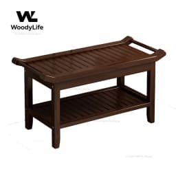 Bathroom Stool, Bath Stool, Nanzhu Bath Stool, Non-slip and Waterproof, Shoe Change Stool