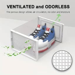 6/12/24pcs Transparent Shoe Boxes Stackable Shoe Cases Storage Plastic Shoes Box Dustproof Sneaker Boxes Shoes Furniture Organiz