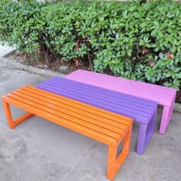 &Traditional Modern Cast Iron Steel Bench Outdoor Use Gym Mall Hospital Patio Courtyard Park Garden Street Public Complex Easy