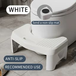 1Pc Toilet Stool for Bathroom, Comfort Toilet Stool for Adult Kids Pregnant Women, Squatting Aid Footstool, Anti Slip Thickening