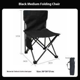 Outdoor Foldable Chair Camping Chair with Side Pocket Picnic Oxford Cloth Chairs Portable Beach Fishing Chairs Outdoor Chair