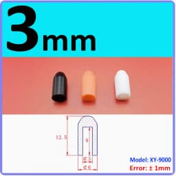 White Silicone Rubber Round Anti-Slip Protective Sleeve 3~56.5mm Dust Seal Blanking End Stopper Protection Cover Round End Cap