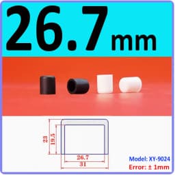 White Silicone Rubber Round Anti-Slip Protective Sleeve 3~56.5mm Dust Seal Blanking End Stopper Protection Cover Round End Cap