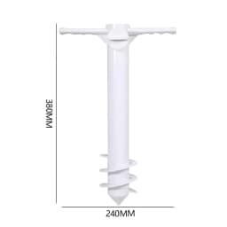 5 Spiral Screw In Sand Anchor, Beach Umbrella Ground Stake with 2 Hooks, Outdoor Patio Umbrella Accessories Set