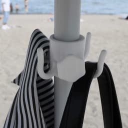 5 Spiral Screw In Sand Anchor, Beach Umbrella Ground Stake with 2 Hooks, Outdoor Patio Umbrella Accessories Set