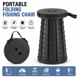 Foldable FishingChair PortableLightweight with Carry Bag for Camping OutdoorComfort Durable Support Camping Chairs Folding Chair
