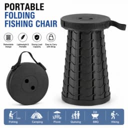 Foldable FishingChair PortableLightweight with Carry Bag for Camping OutdoorComfort Durable Support Camping Chairs Folding Chair