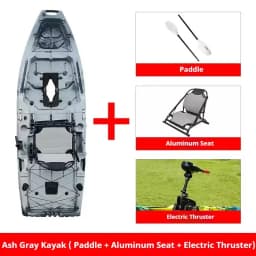 HDPE Modular Kayak Electric/Pedal-Driven Inflatable Kayak Portable Lightweight Fishing Kayak Canoe with Durable Accessories