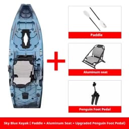 HDPE Modular Kayak Electric/Pedal-Driven Inflatable Kayak Portable Lightweight Fishing Kayak Canoe with Durable Accessories