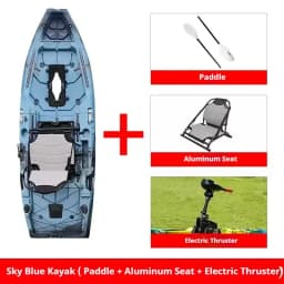 HDPE Modular Kayak Electric/Pedal-Driven Inflatable Kayak Portable Lightweight Fishing Kayak Canoe with Durable Accessories