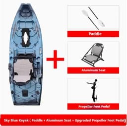 HDPE Modular Kayak Electric/Pedal-Driven Inflatable Kayak Portable Lightweight Fishing Kayak Canoe with Durable Accessories