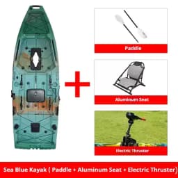 HDPE Modular Kayak Electric/Pedal-Driven Inflatable Kayak Portable Lightweight Fishing Kayak Canoe with Durable Accessories