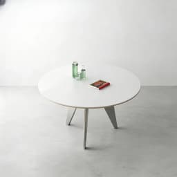 Slate Round Table Bauhaus Stainless Steel Dopamine Style Round Dining Table, Household Small Apartment Dining Table