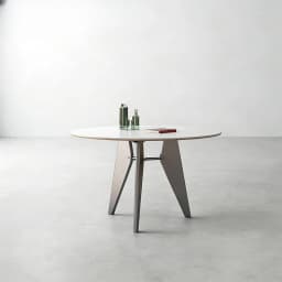 Slate Round Table Bauhaus Stainless Steel Dopamine Style Round Dining Table, Household Small Apartment Dining Table