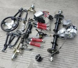 Electric Quadricycle Kart Accessories Front Suspension Steering Steering Gear Box Differential Shaft Drive Rear Axle Motor
