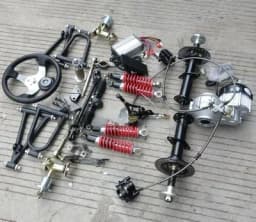 Electric Quadricycle Kart Accessories Front Suspension Steering Steering Gear Box Differential Shaft Drive Rear Axle Motor