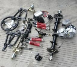 Electric Quadricycle Kart Accessories Front Suspension Steering Steering Gear Box Differential Shaft Drive Rear Axle Motor