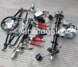 Electric Quadricycle Kart Accessories Front Suspension Steering Steering Gear Box Differential Shaft Drive Rear Axle Motor