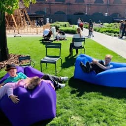 Outdoor Portable Inflatable Sofa Outdoor Seating Inflatable Air Inflatable Lounger Blow Up Chair Bag Banana Camping Bed Beanbag