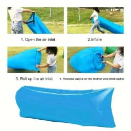 Outdoor Portable Inflatable Sofa Outdoor Seating Inflatable Air Inflatable Lounger Blow Up Chair Bag Banana Camping Bed Beanbag