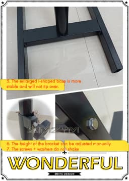 Professional Tripod Footstool Pedicure Stand Medical Manicure Extended Footrest with Lifting Rotating for Home Use