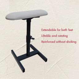 Professional Tripod Footstool Pedicure Stand Medical Manicure Extended Footrest with Lifting Rotating for Home Use