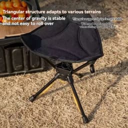 New Popular Outdoor Stool Folding Portable Triangular Stool Rotating Mazza Courtyard Subway Sketching Train Mazza Adjustable