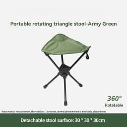 New Popular Outdoor Stool Folding Portable Triangular Stool Rotating Mazza Courtyard Subway Sketching Train Mazza Adjustable