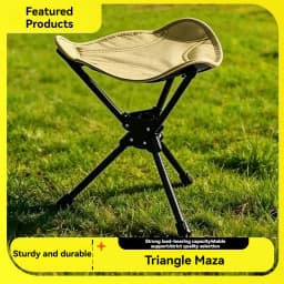 New Popular Outdoor Stool Folding Portable Triangular Stool Rotating Mazza Courtyard Subway Sketching Train Mazza Adjustable