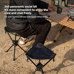 New Popular Outdoor Stool Folding Portable Triangular Stool Rotating Mazza Courtyard Subway Sketching Train Mazza Adjustable