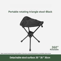 New Popular Outdoor Stool Folding Portable Triangular Stool Rotating Mazza Courtyard Subway Sketching Train Mazza Adjustable