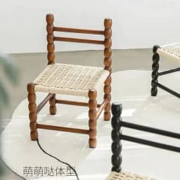 French Retro Thickened Nordic Designer Rope Woven Balcony Shoe Stool Cafe Gourd Chair