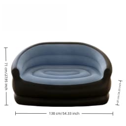 Inflatable Double Sofa, Flocking Inflatable Sofa, Double Inflatable Lazy Sofa Outdoor Sofa Foldable Outdoor Sofa