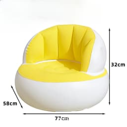 Inflatable Double Sofa, Flocking Inflatable Sofa, Double Inflatable Lazy Sofa Outdoor Sofa Foldable Outdoor Sofa