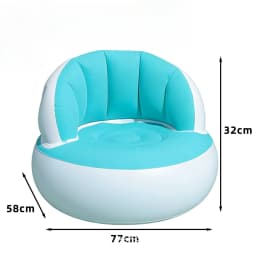 Inflatable Double Sofa, Flocking Inflatable Sofa, Double Inflatable Lazy Sofa Outdoor Sofa Foldable Outdoor Sofa