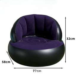 Inflatable Double Sofa, Flocking Inflatable Sofa, Double Inflatable Lazy Sofa Outdoor Sofa Foldable Outdoor Sofa