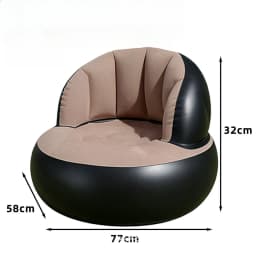 Inflatable Double Sofa, Flocking Inflatable Sofa, Double Inflatable Lazy Sofa Outdoor Sofa Foldable Outdoor Sofa