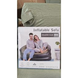 Inflatable Double Sofa, Flocking Inflatable Sofa, Double Inflatable Lazy Sofa Outdoor Sofa Foldable Outdoor Sofa