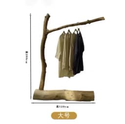 Yellow Drying Wooden Clothes Rack Frame Commercial Boutique Standing Clothing Racks Designer Percheros De Pared Home Furniture