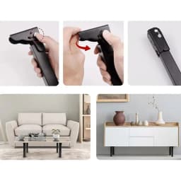 90° Folding Table Leg Replacement Metal DIY Bed Sofa Support Legs Collapsible Table Legs Feet