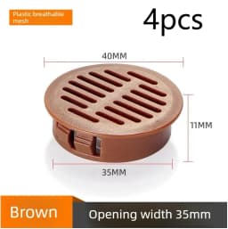 New! For 35/50mm Round Cabinet Air Duct Vent Plastic Louver Mesh Hole Plug Decoration Cover Wardrobe Grille Ventilation Systems