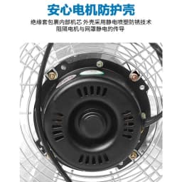 Heavy Duty Low Profile Floor Fan Assembly With Pure Copper Motor Core, 12 14 16 Inch Industrial Ground Cooling Fan Parts