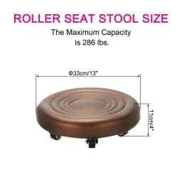 1 Set Low Rolling Stool with Wheels PU Leather Low Roller Seat Chair Low Height Drop Proof Rolling Stools Leather Pulley Stools