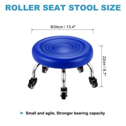 1 Set Low Rolling Stool with Wheels PU Leather Low Roller Seat Chair Low Height Drop Proof Rolling Stools Leather Pulley Stools