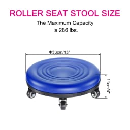 1 Set Low Rolling Stool with Wheels PU Leather Low Roller Seat Chair Low Height Drop Proof Rolling Stools Leather Pulley Stools
