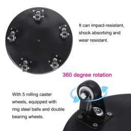 1 Set Low Rolling Stool with Wheels PU Leather Low Roller Seat Chair Low Height Drop Proof Rolling Stools Leather Pulley Stools