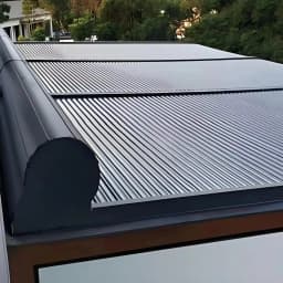 Any Size Custom Modern Fixed Aluminum Awning Polyurethane Roof Outdoor UV Heat Resistant Electric Adjustable Canopy