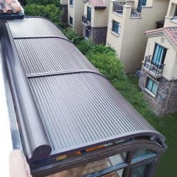 Any Size Custom Modern Fixed Aluminum Awning Polyurethane Roof Outdoor UV Heat Resistant Electric Adjustable Canopy