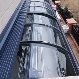 Any Size Custom Modern Fixed Aluminum Awning Polyurethane Roof Outdoor UV Heat Resistant Electric Adjustable Canopy